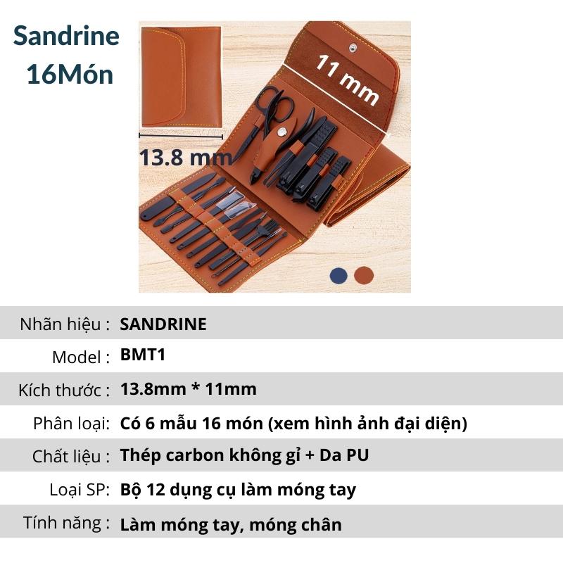 Bộ Bấm Móng Tay Cao Cấp Thép Không Gỉ - Bộ Cắt Móng Tay Tiện Lợi – Dụng Cụ Làm Móng Sandrine BMT1 - Hàng Chính Hãng