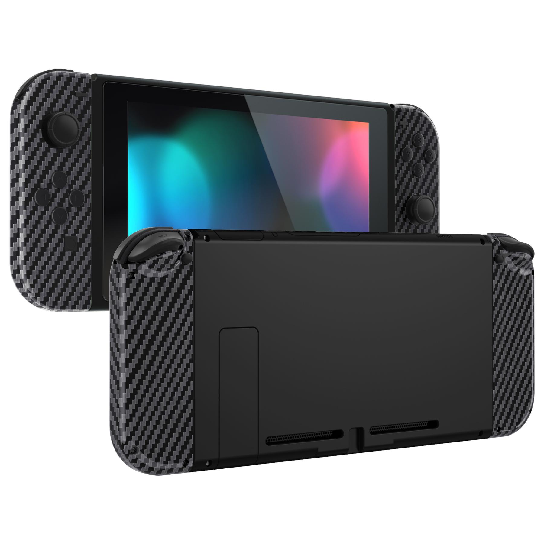 Vỏ Vỏ Bộ Điều Khiển Sợi Carbon Cực Than Chì Với Bộ Nút Đầy Đủ Cho Máy Nintendo Switch JoyCon