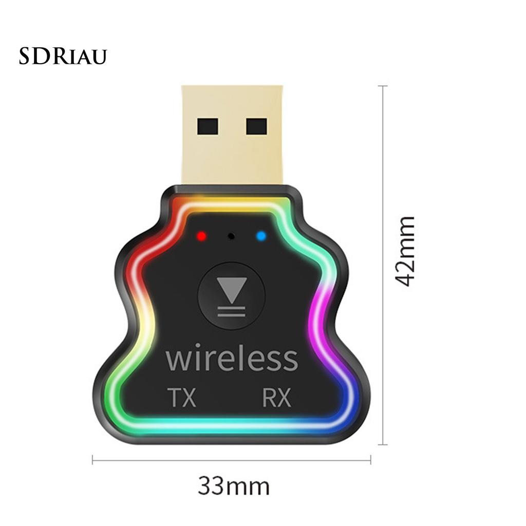 *QXDZ* M10 Bluetooth Transmitter Ambient Light 3.5mm Metal 20m Signal USB Bluetooth Adapter for Computer