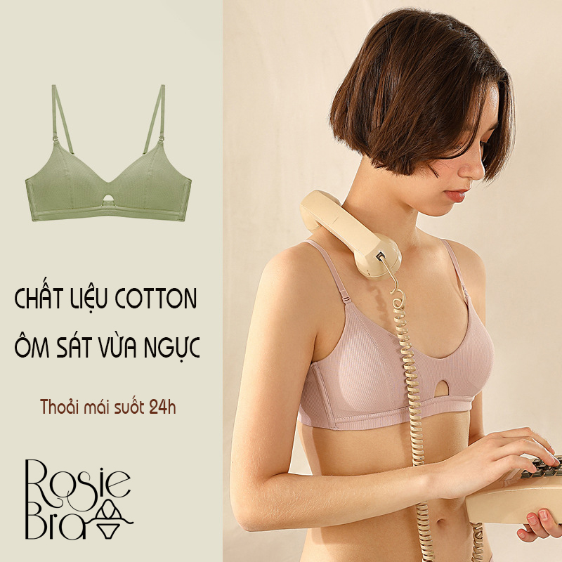 Hình ảnh Áo Lót Nữ Cotton Không Gọng Đệm Mỏng, Áo Lót Thun Tăm Dáng Thể Thao B042