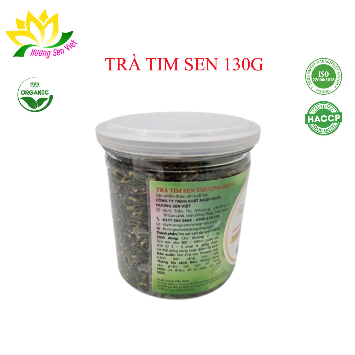 TRÀ TIM SEN HŨ 130G - HƯƠNG SEN VIỆT