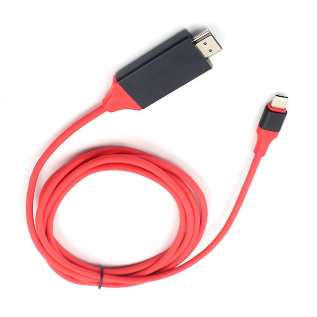 USB-C USB 3.1 Type C to  4K Adapter Cable for Phone Laptop 2 Meters Red
