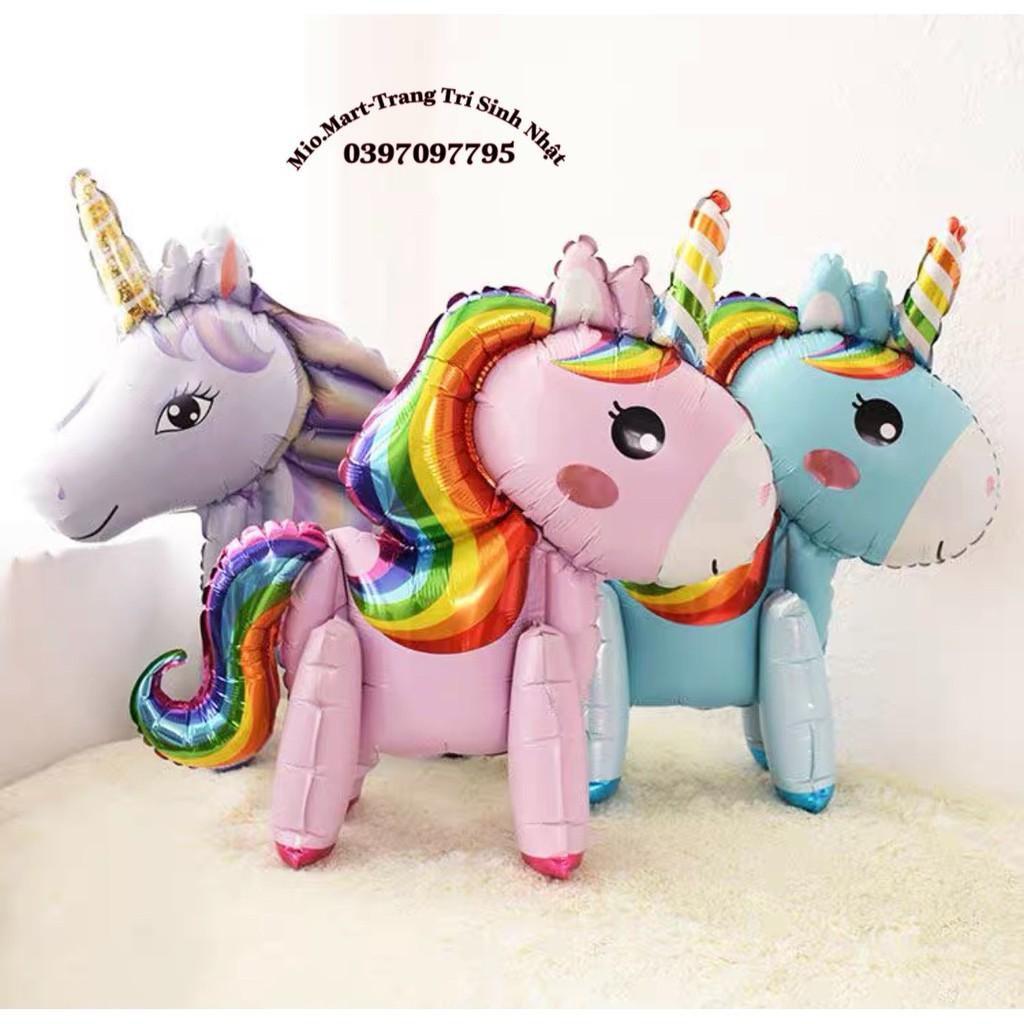 Bóng Nhôm Hình Ngựa Pony Cỡ Lớn Đủ Màu Trang Trí sinh Nhật Cho Bé, Trang Trí Phòng BB68