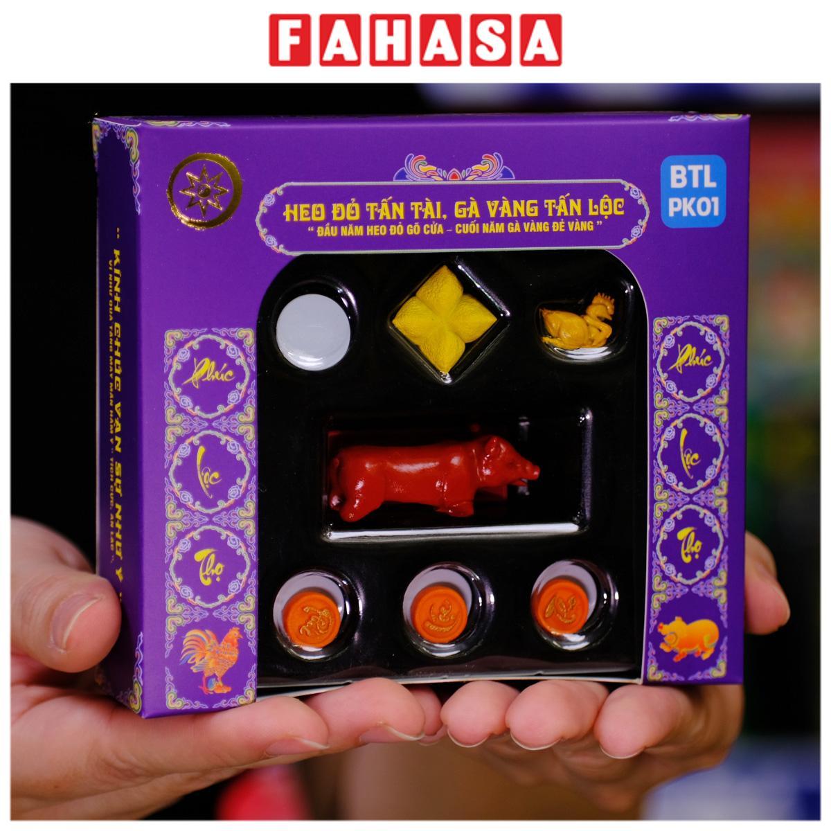 Phụ Kiện Bàn Thờ Mâm Cúng Heo Quay - Heo Đỏ Tấn Tài - Gà Vàng Tấn Lộc - Manihum BTLPK-01