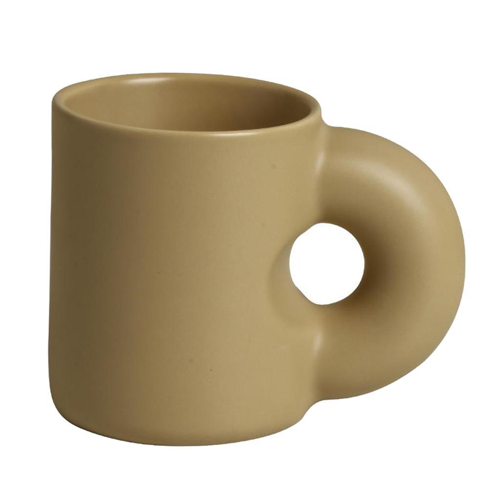 Ceramic Mug  Handle Coffee Mug Tea Cup Microwave and Safe Brown 320ml