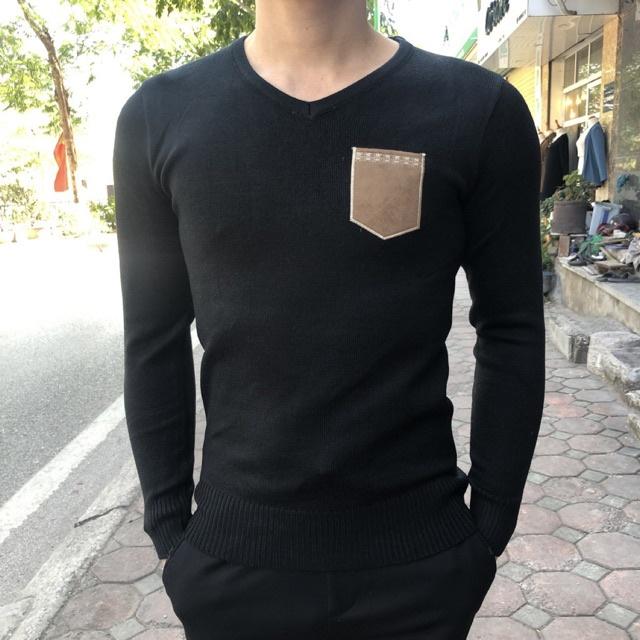 Áo len nam cổ tim túi 2020