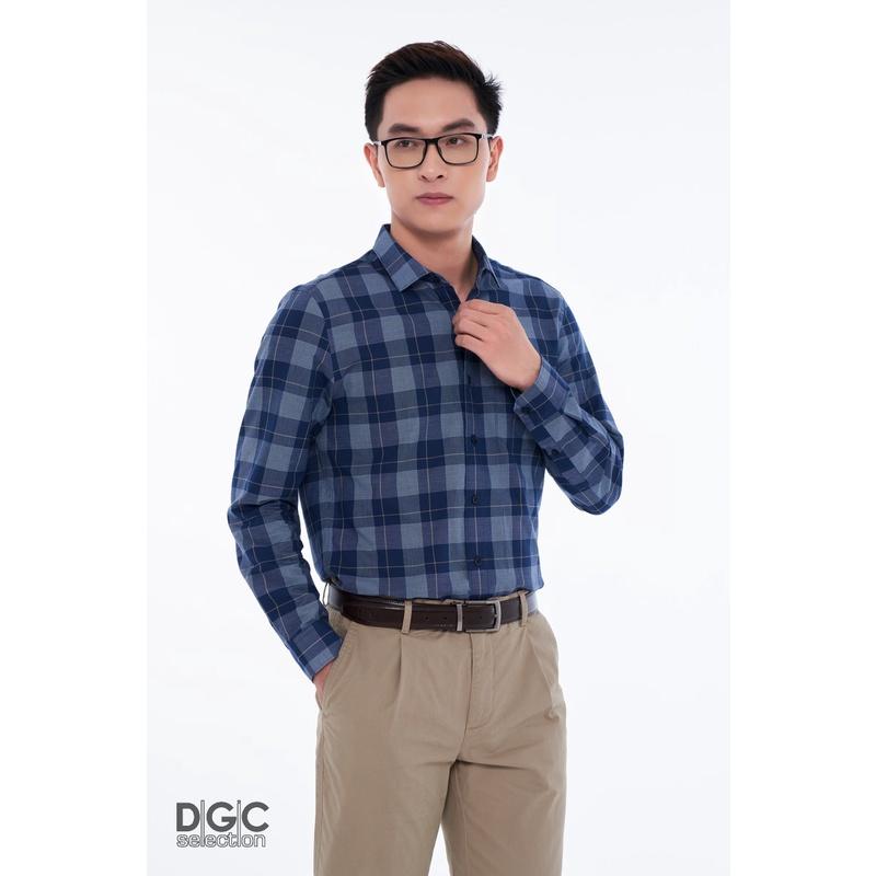 Áo so mi Nam dài tay kẻ caro DGC - SASDCB05M-S