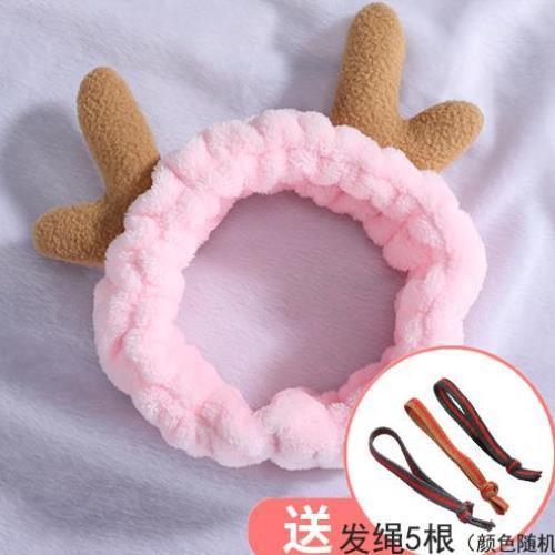 Băng đô turban sừng hươu 3D cài tóc vải bông dày dặn
