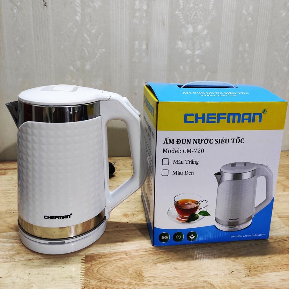 Ấm Siêu Tốc 2l Chính Hãng CHEFMAN CM-720 Cao Cấp - Công Suất 1500W - Hàng Việt Nam Chất Lượng Cao