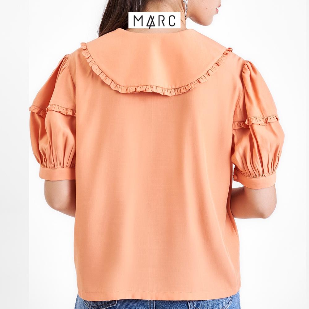 Áo kiểu nữ MARC FASHION tay phồng cổ danton phối bèo FASH090322