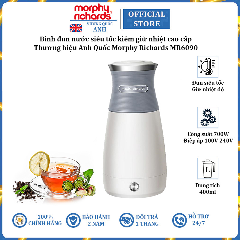 Bình đun nước siêu tốc kiêm giữ nhiệt Morphy Richards MR6090 - Hàng Nhập Khẩu