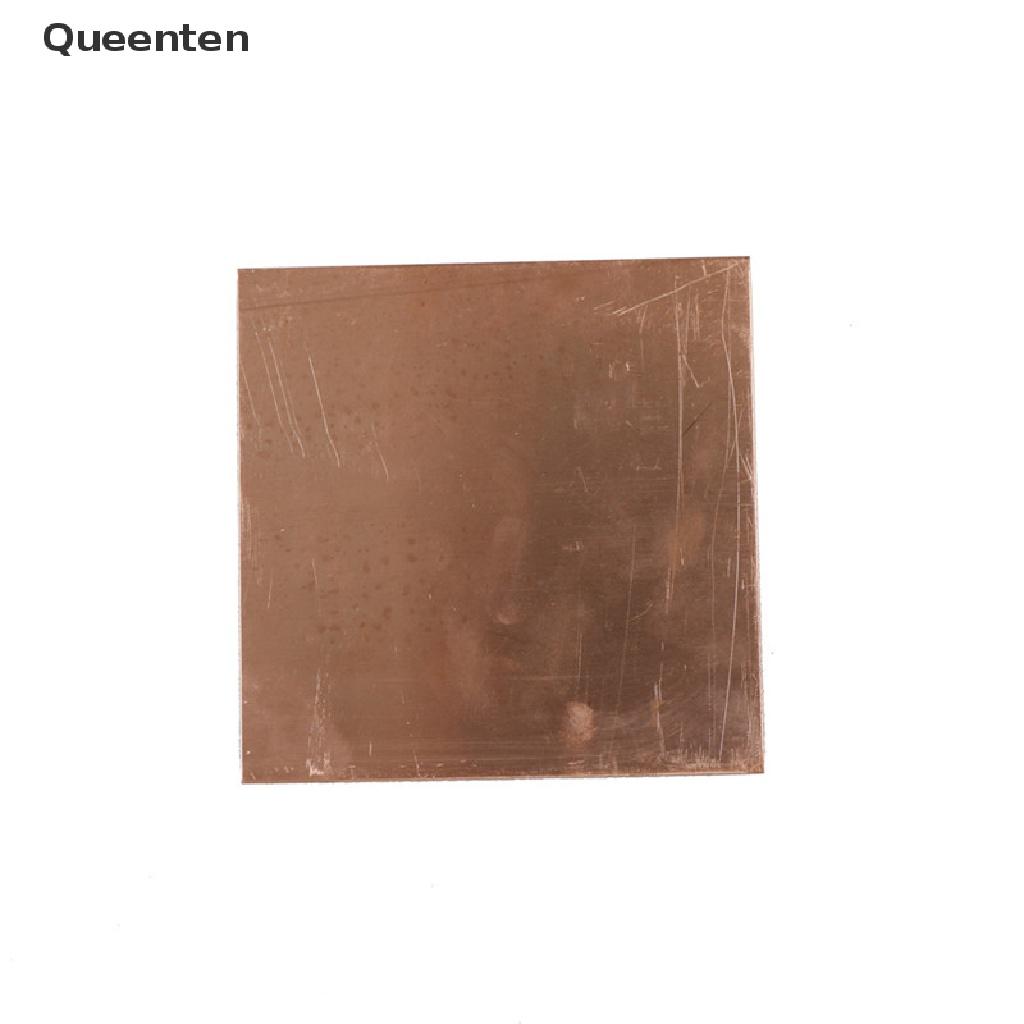 Queenten Hot Sale 99.9% Pure Copper Cu Metal Sheet Plate 100x100x1mm QT