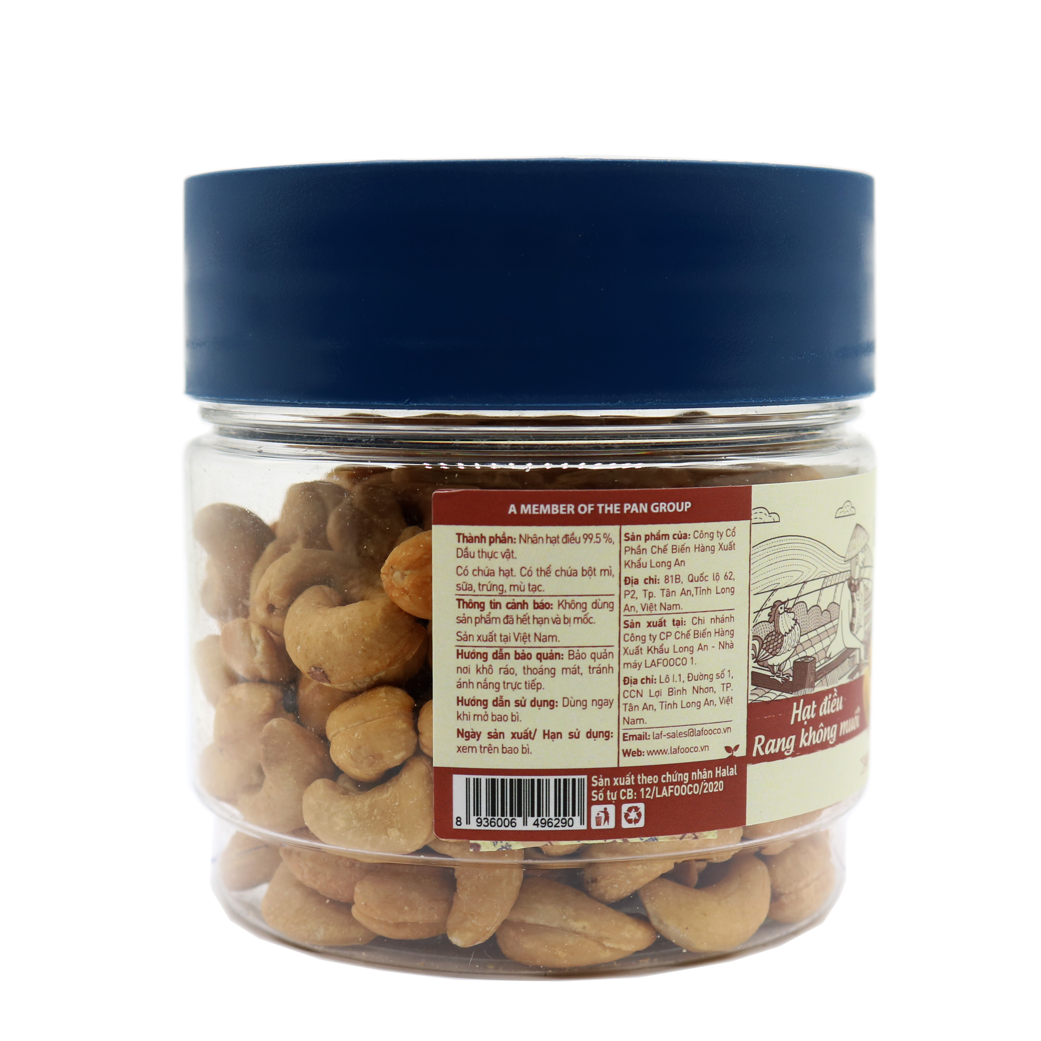 Hạt Điều Rang Không Muối 200g LAFOOCO Unsalted Roasted Cashew Nuts