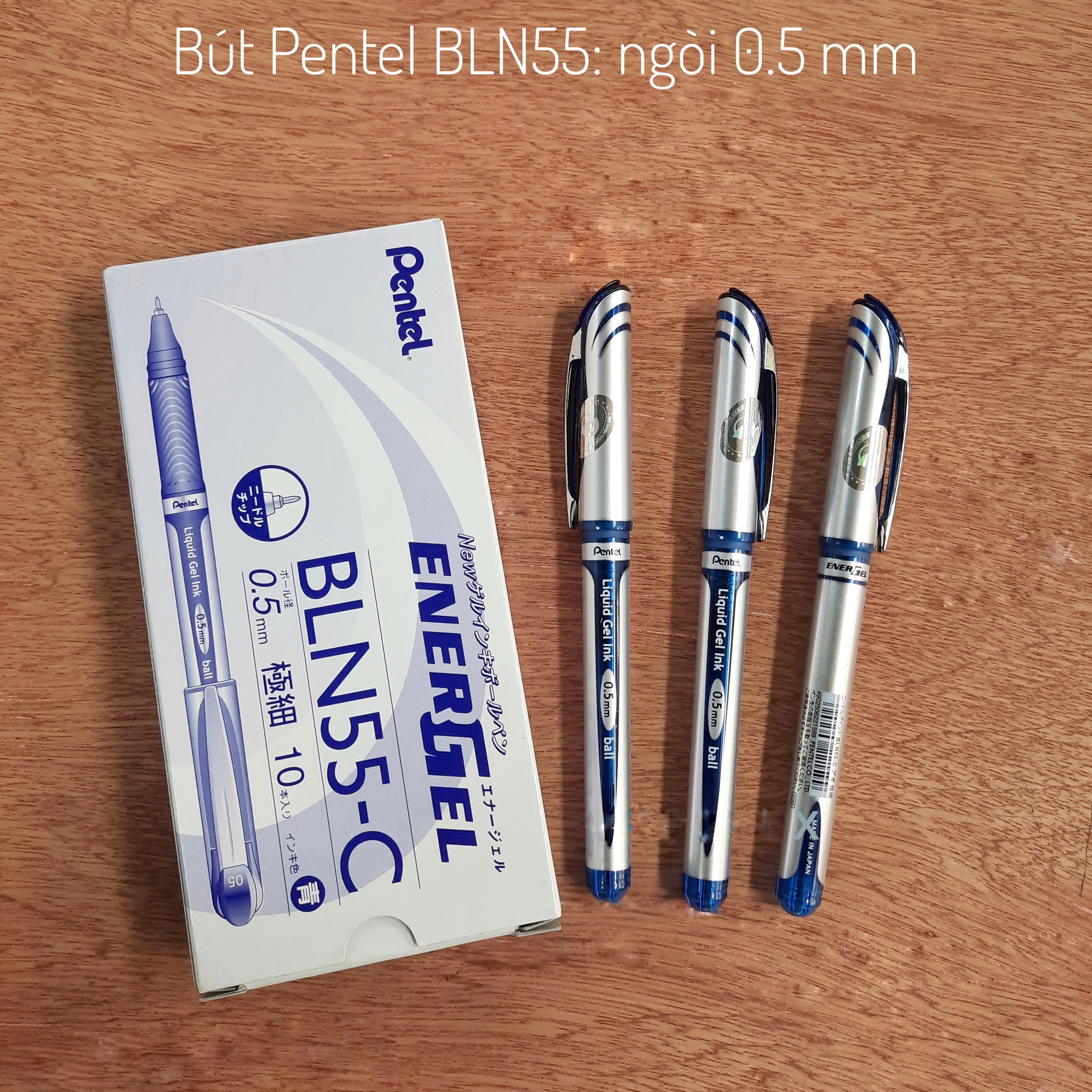 Bút bi nước pentel nhật bản ngòi 0.5mm, 0.7,1.0mm BLN55,BL57,BL60. (1 cái)