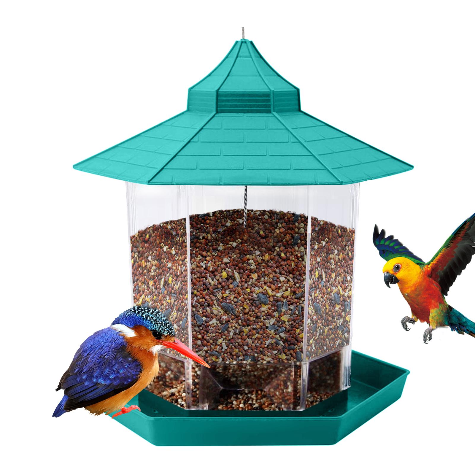 Máy cho chim hoang dã Hình lục giác có mái che cho sân vườn