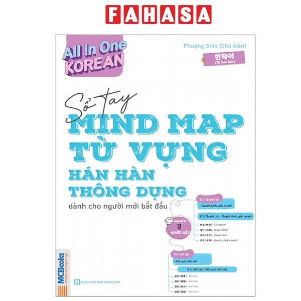 Sách - All In One Korean - Sổ Tay Mind Map Từ Vựng Hán Hàn Thông Dụng - Dành Cho Người Mới Bắt Đầu