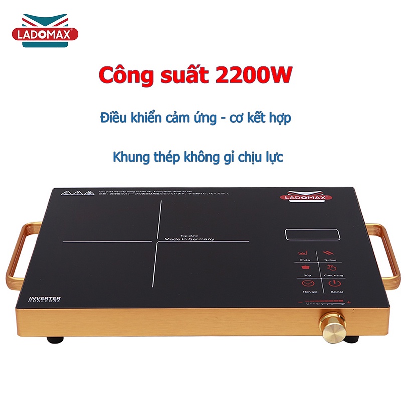 Bếp hồng ngoại đơn Ladomax HA-666 - Điều khiển cảm ứng - Hàng chính hãng