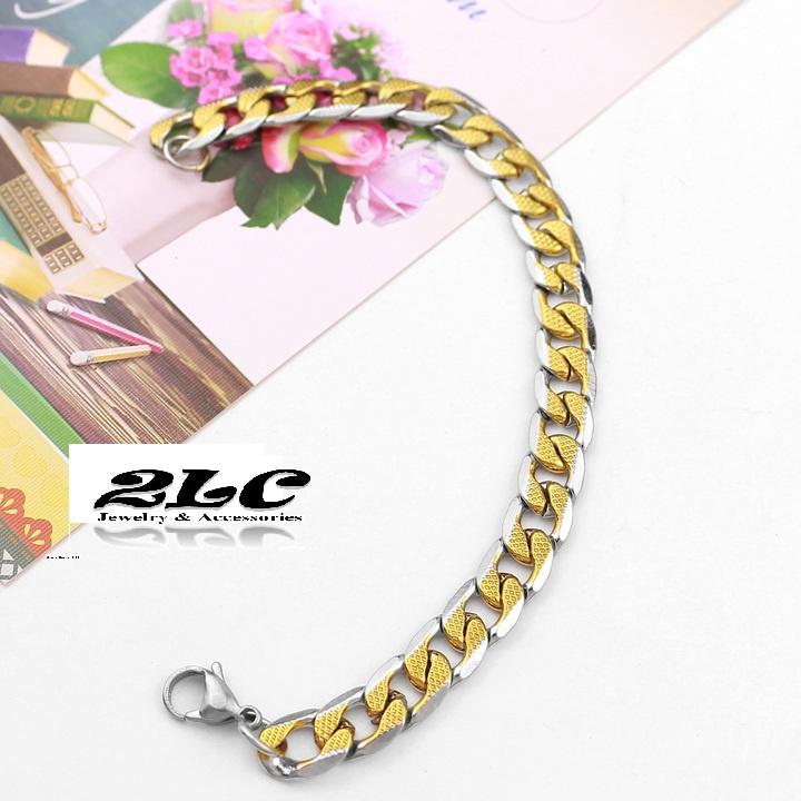 Lăc tay nam inox kiểu lặc mạ vàng 10mm thép không gỉ-LTNQC06