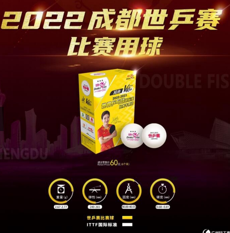 Hộp 6 Quả Bóng Bàn Double Fish Loại Cao Cấp Nhất 2022-2023 - Chính Hãng - Thi Đấu Giải Thế Giới Từ Năm 2022-2023