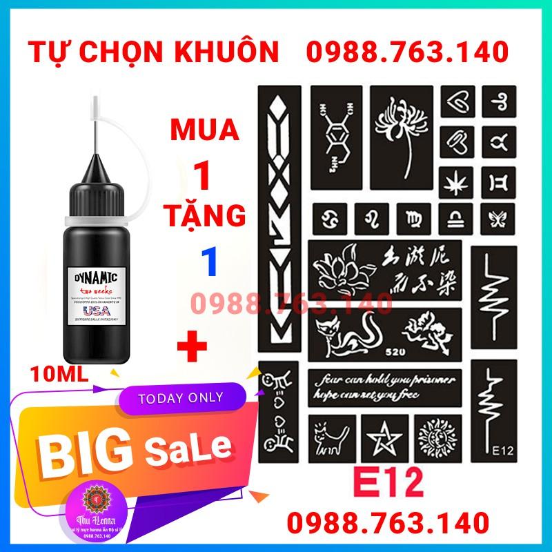 Mực xăm trái cây tạm thời 15 ngày mực Đen tặng 1 bảng khuôn (ĐƯỢC CHỌN MẪU)