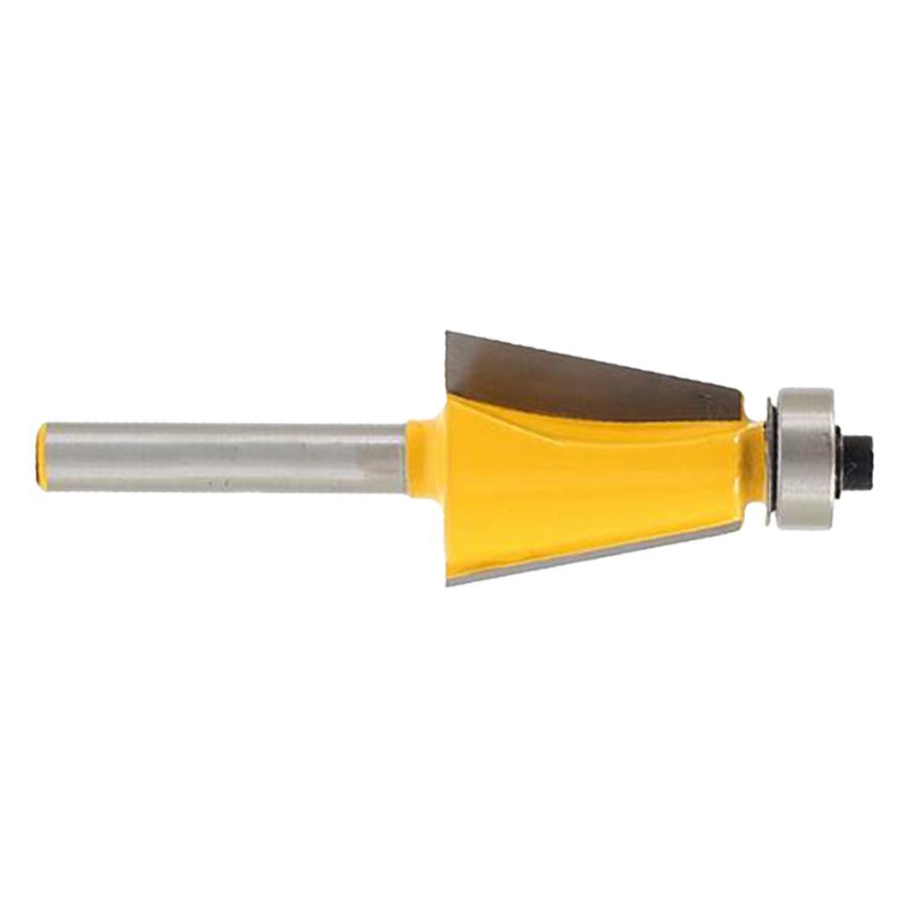 2xWoodworking Chamfer/Bevel Edging Router Bit with 1/4inch Shank