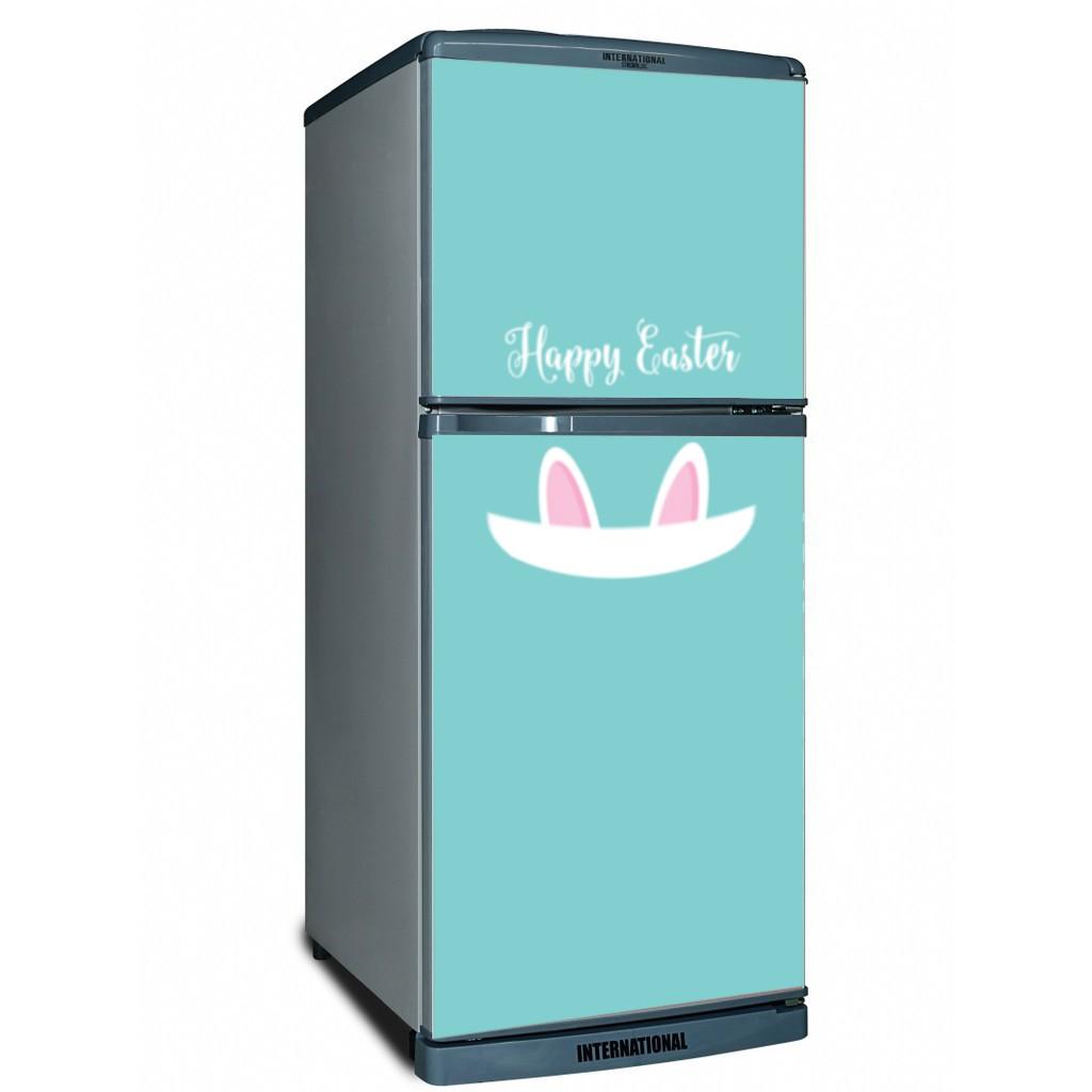 Decal trang trí tủ lạnh mẫu Tai thỏ chất liệu chống thấm cao cấp