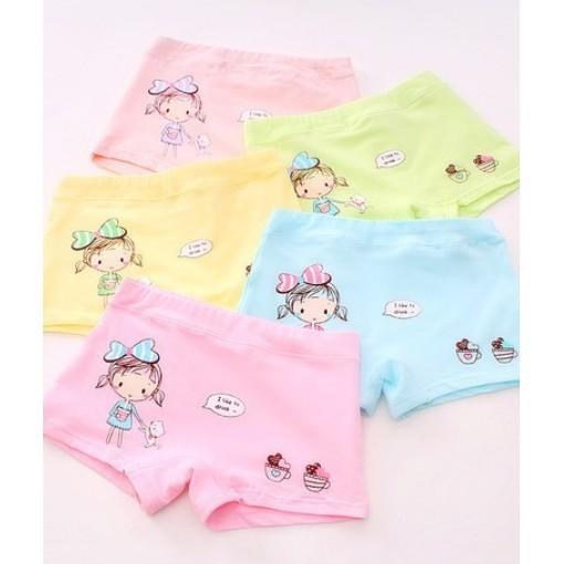 Quần Lót Bé Gái SET 5 Quần Lót Đùi, Quần Lót Tam Giác Cotton Siêu Dễ Thương