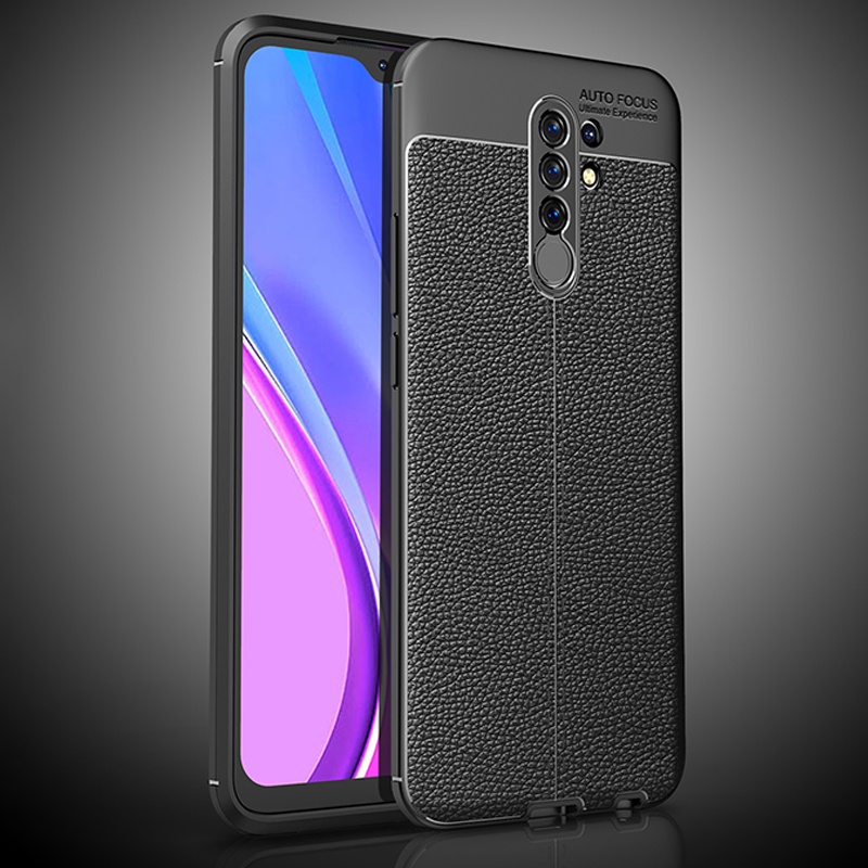 Ốp lưng cho Xiaomi Redmi 9 Giả da chống sốc Auto Focus - Hàng Nhập Khẩu
