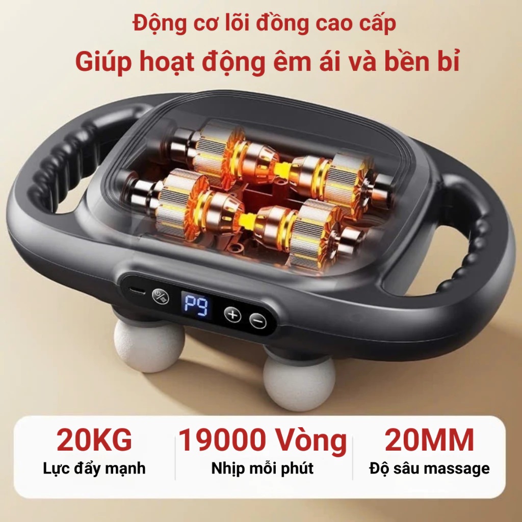 [Tặng củ sạc + cáp sạc] Máy Massage Toàn Thân Cầm Tay , Máy Mát Xa Đấm Lưng, Chân, Tay, Vai, Cổ 12 Đầu, 16 Đầu, 20 Đầu, 22 Đầu GDV - Hàng Chính Hãng