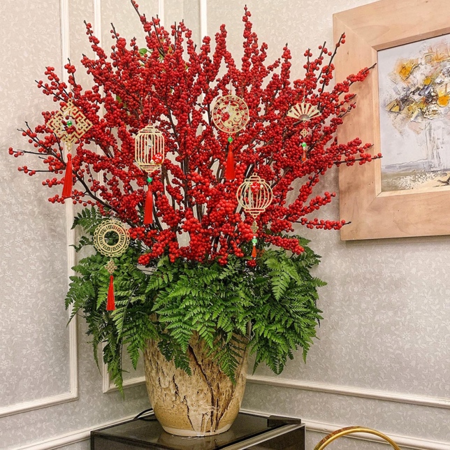 Dây treo trang trí Tết màu đỏ - Nhật Nguyệt Hòa Viên