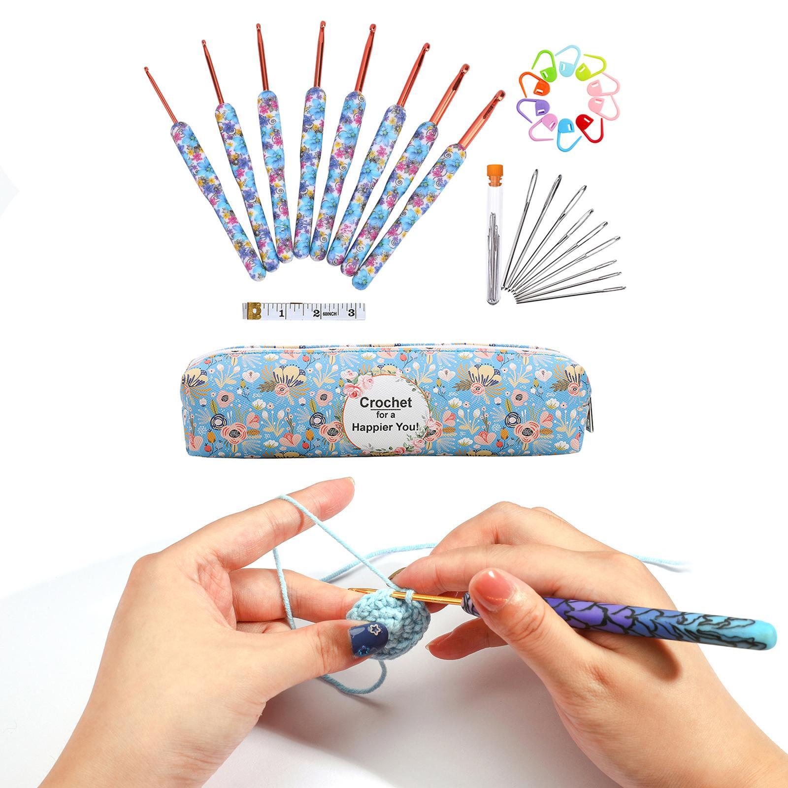 Aluminum Crochet Hooks  Knit Set Ergonomic Weave