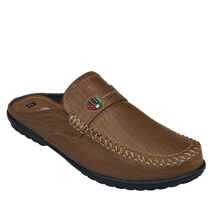 Dép Bít Mũi Nam Da Bò Thật TiTi ĐÔ Cao Cấp GSB2080d