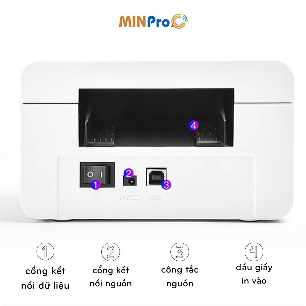 Máy in nhiệt mini HPRT N31 chuyên dụng in đơn hàng, in hóa đơn, in tem mã vạch bảo hành 12 tháng - MINPRO