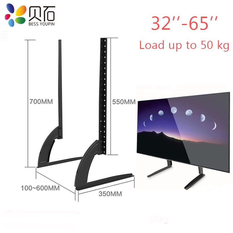 Cơ sở giá đỡ TV Universal Universal cho 32 ''-65 "màn hình LCD Plasma Chiều cao màn hình có thể điều chỉnh khung hình gắn kết Giá đỡ lên tới 50 kg