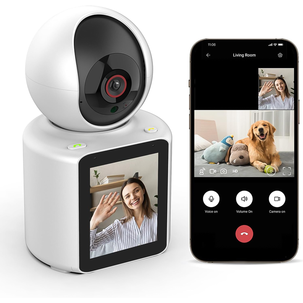 Camera wifi trong nhà Vinetteam C31 màn hình IPS 2.8 inch siêu nét, Video call 2 Chiều, xoay 360 độ, công nghệ AI, hỗ trợ thẻ nhớ lên tới 128GB - hàng chính hãng