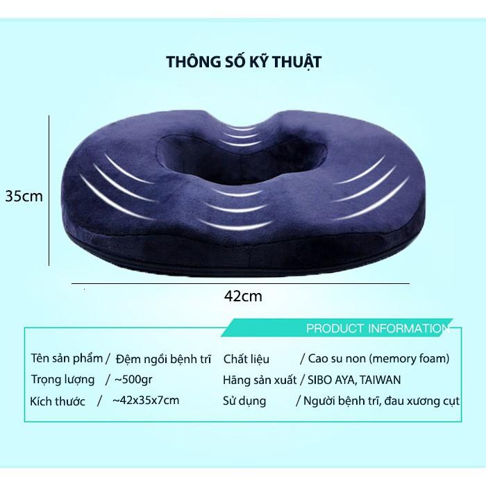 Gối Lót Ghế Ngồi Y Tế Cao Su Non Cho Người Bệnh Trĩ, Đau Xương Cụt ZURI PILLOW - GLM04 Gối Lót Ngồi, Gối Ngồi Bệt