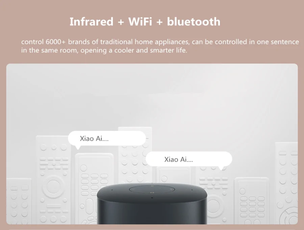 Xiaomi Xiaoai Bluetooth Loa chơi nâng cao Phiên bản LED Digital Hiển thị đồng hồ hồng ngoại WiFi Loa Player Trình phát nhạc thông minh Color: add UK adapter
