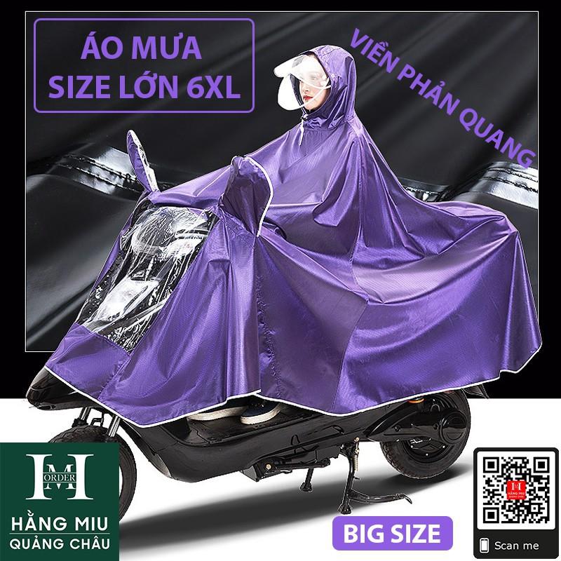 Áo Mưa 1Đầu / 2 Đầu Loại Lớn Bigsize 6XL Vải Dù + PVC Dày Cao Cấp