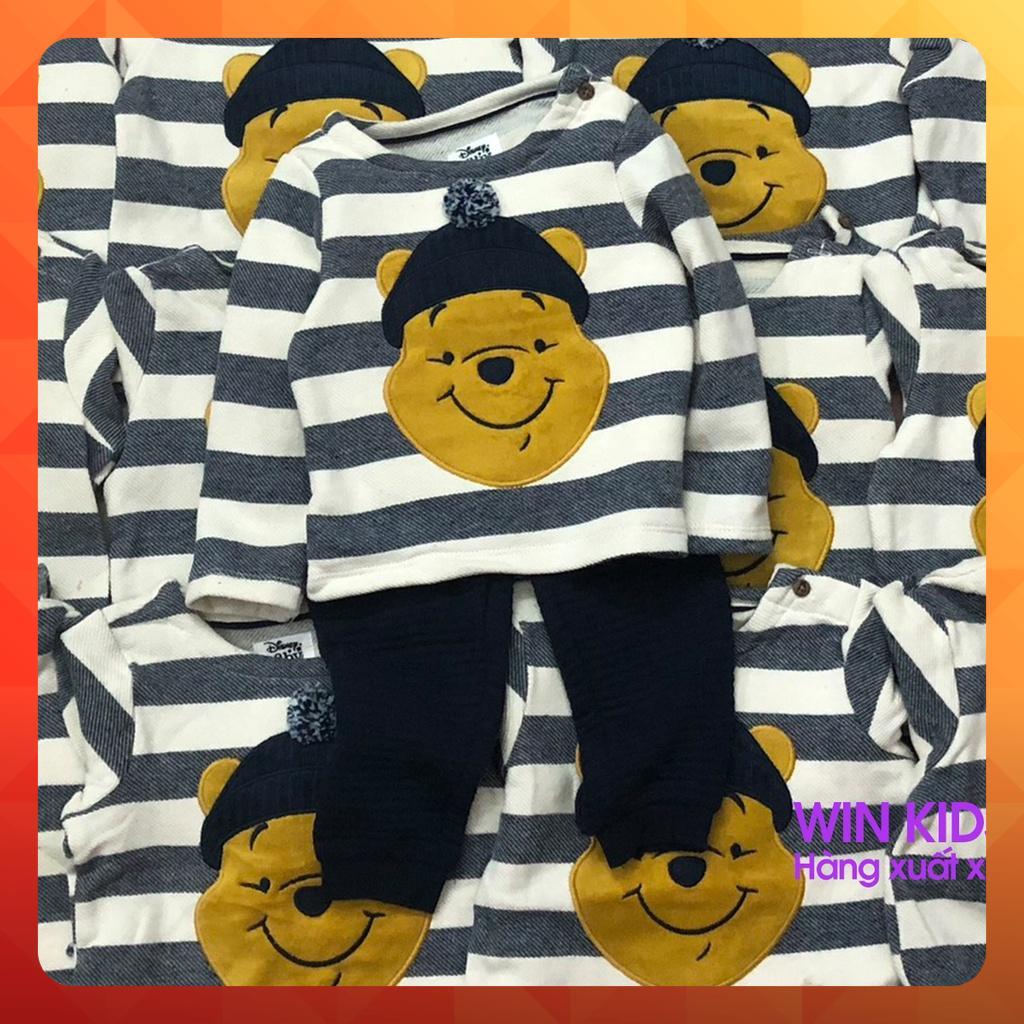 B003 - Bộ quần áo trẻ em hãng C&amp;A họa tiết gấu Pooh, bộ đồ trẻ em cho bé từ 2 tháng tuổi đến 24 tháng tuổi xuất xịn