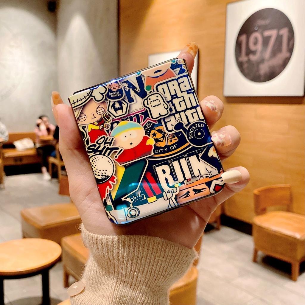 Ốp Lưng Họa Tiết Sticker Cho Samsung Galaxy Z FLIP 5 / Z FLIP 4 / Z FLIP 3