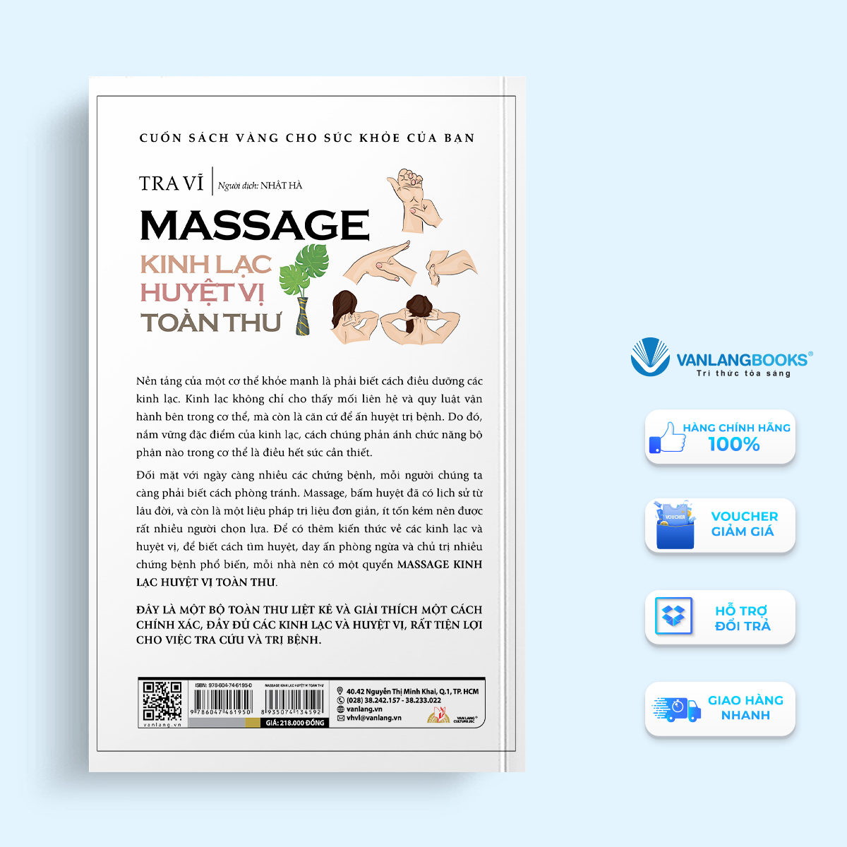 Hình ảnh Massage Kinh Lạc Huyệt Vị Toàn Thư (Tái Bản) - Vanlangbooks