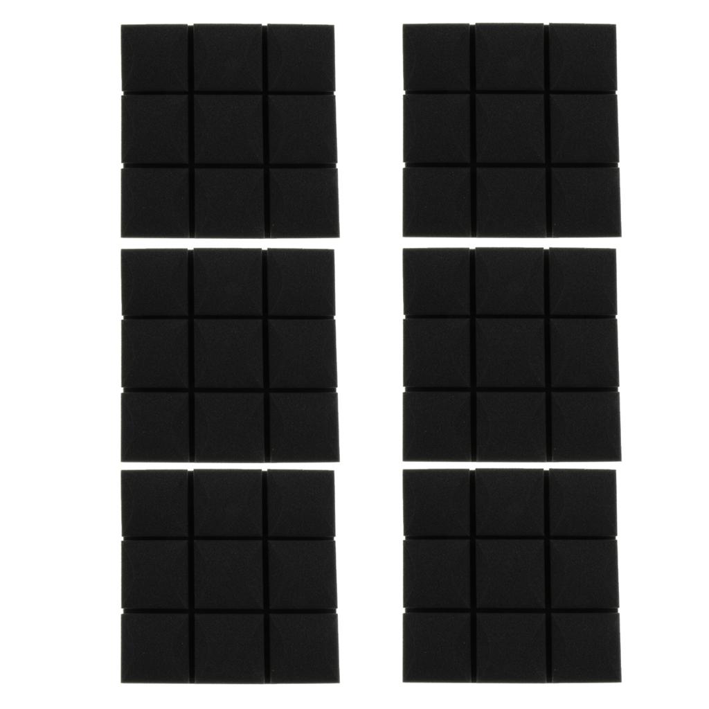 6 Pack Acoustic Wedge Foam Sound Absorption Panels for Home Studio KTV Theatre