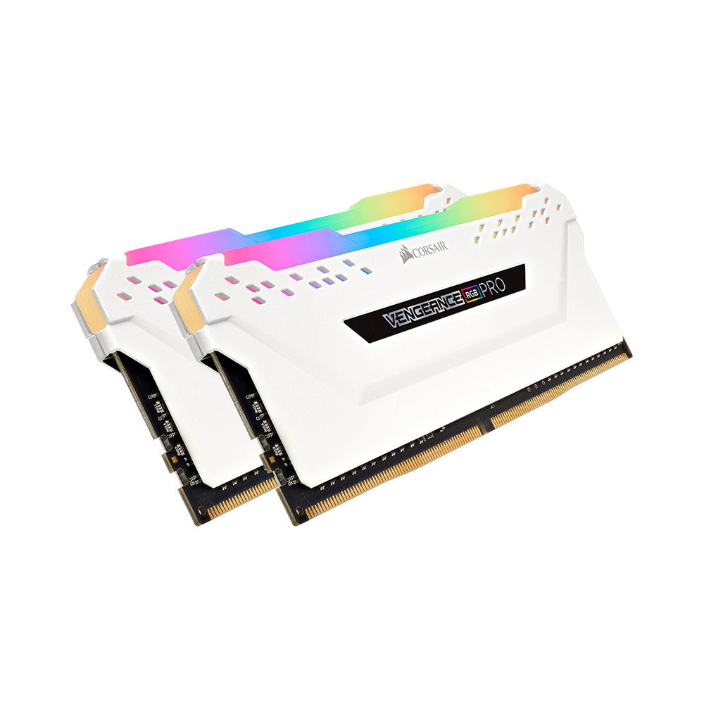 Bộ nhớ ram gắn trong Corsair DDR4 Vengeance RGB PRO Heat spreader,RGB LED, 3200MHz, CL16, 16GB (2x8GB) trắng - Hàng Chính Hãng