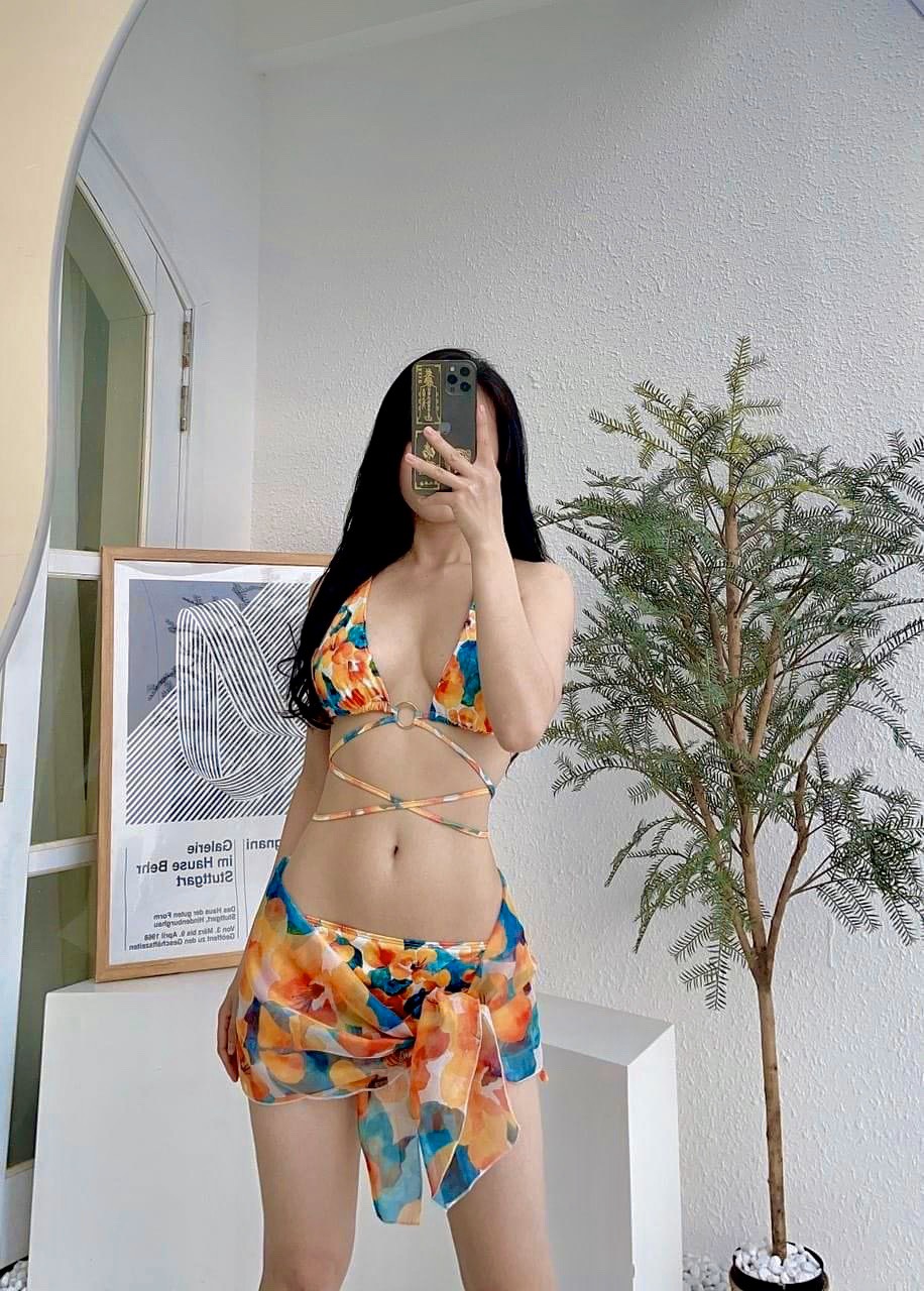 Bikini Sexy Kèm Khăn Cột S125