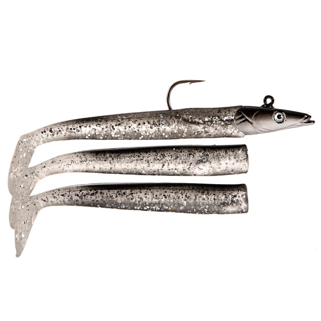Bait Fishing Lures 22g Jigging Lead Head Jig Fish T Tail Sea Bass Gray