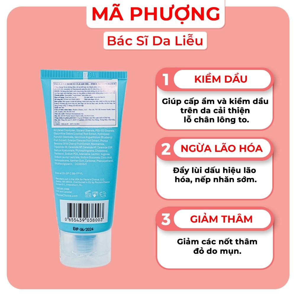 Kem dưỡng ẩm giảm tiết dầu cho da dầu mụn CLEAR OIL-FREE MOISTURIZER