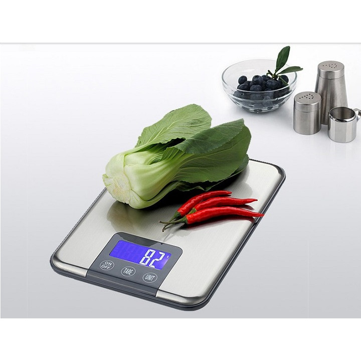 Cân điện tử nhà bếp màn hình hiển thị LCD cao cấp, có khả năng chống nước DH150 ( Tải trọng 5kg và 15kg - Tặng kèm pin )