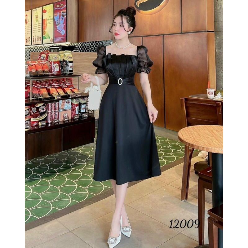 Đầm dự tiệc phối tơ gân