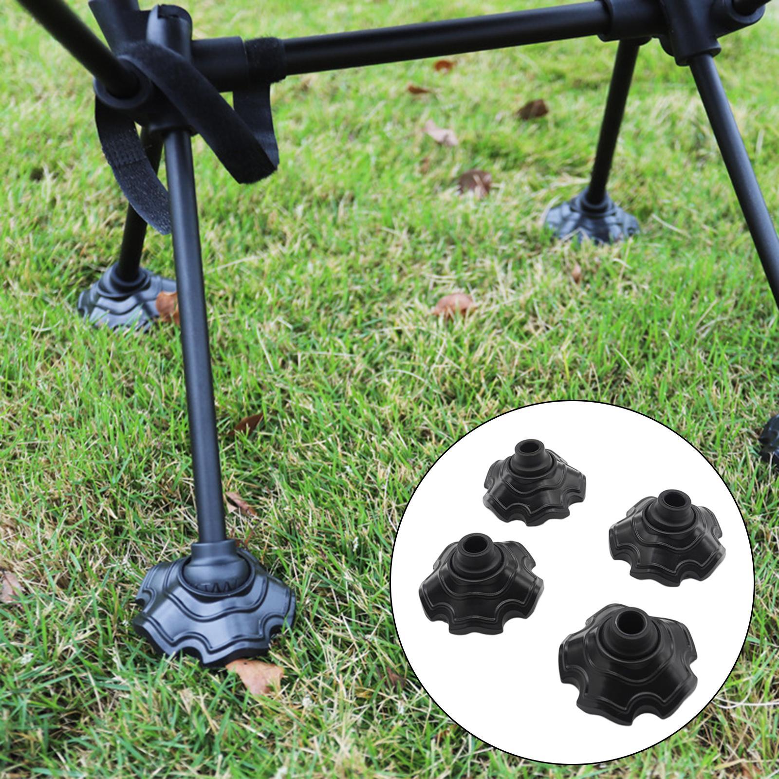 4x Moon Chair Leg Protectors Outdoor Chair Leg Tips Caps Chair Pads Covers for Camping