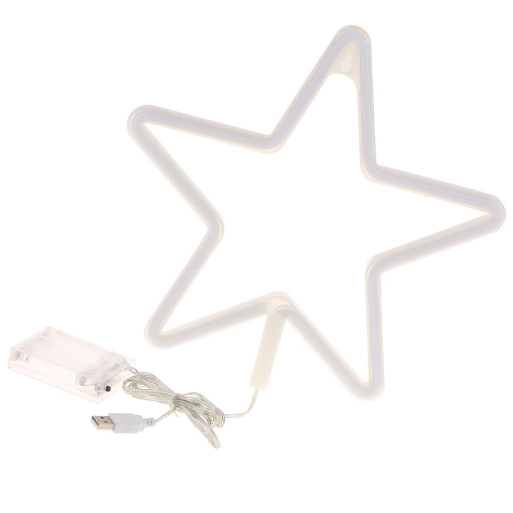 LED Night Light Bedside Table Lamp Bedroom Wall Decor Warm White Star
